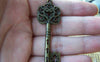 Accessories - 10 Pcs Of Antique Bronze Skeleton Key Swirly Key Pendants Charms 22x55mm A199