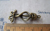 Accessories - 10 Pcs Of Antique Bronze Skull And Two Snakes Charms 15x37mm A3748