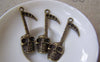 Accessories - 10 Pcs Of Antique Bronze Skull Love Music Note Charms 14x43mm A4537