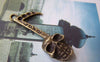 Accessories - 10 Pcs Of Antique Bronze Skull Love Music Note Charms 14x43mm A4537