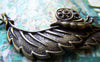 Accessories - 10 Pcs Of Antique Bronze Snail On The Leaf Pendants Charms 20x48mm A3927