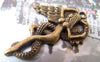 Accessories - 10 Pcs Of Antique Bronze Snake Angel Charms 25x38mm A681