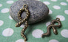 Accessories - 10 Pcs Of Antique Bronze Snake Charms 11x30mm A648