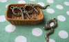 Accessories - 10 Pcs Of Antique Bronze Snake Charms 11x30mm A648