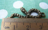 Accessories - 10 Pcs Of Antique Bronze Snake Charms 11x30mm A648
