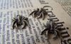Accessories - 10 Pcs Of Antique Bronze Spider Insects Charms 14x17.5mm A604