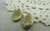 Accessories - 10 Pcs Of Antique Bronze Spiral Oval Charms 14x20mm A5982
