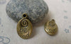 Letters & Numbers - 10 pcs Antique Bronze Be Kind Spiral Oval Charms Double Sided A5968