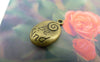 Letters & Numbers - 10 pcs Antique Bronze Be Kind Spiral Oval Charms Double Sided A5968