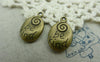 Letters & Numbers - 10 pcs Antique Bronze Be Kind Spiral Oval Charms Double Sided A5968