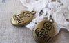 Letters & Numbers - 10 pcs Antique Bronze Be Yourself Spiral Oval Charms Double Sided A2310