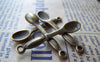 Accessories - 10 Pcs Of Antique Bronze Spoon Charms Pendants 6.5x35mm A1430