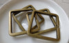 Accessories - 10 Pcs Of Antique Bronze Square Keyring Charms 33mm A6049