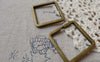 Accessories - 10 Pcs Of Antique Bronze Square Keyring Charms 33mm A6049