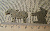 Accessories - 10 Pcs Of Antique Bronze Star Horse Pendants Charms 34x42mm A460