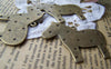 Accessories - 10 Pcs Of Antique Bronze Star Horse Pendants Charms 34x42mm A460