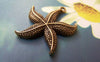 Accessories - 10 Pcs Of Antique Bronze Starfish Charms 23mm A3406