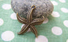 Accessories - 10 Pcs Of Antique Bronze Starfish Charms 23mm A3406