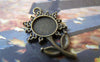 Accessories - 10 Pcs Of Antique Bronze Sunflower Pendants Match 9.5mm Cabochon A4371