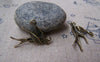 Accessories - 10 Pcs Of Antique Bronze Swallow Bird Dove Charms Two Loops 18x30mm A281
