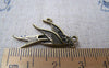 Accessories - 10 Pcs Of Antique Bronze Swallow Bird Dove Charms Two Loops 18x30mm A281