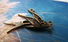 Accessories - 10 Pcs Of Antique Bronze Swallow Bird Dove Charms Two Loops 18x30mm A281