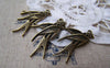 Accessories - 10 Pcs Of Antique Bronze Swallow Bird Dove Charms Two Loops 18x30mm A281