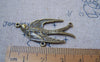 Accessories - 10 Pcs Of Antique Bronze Swallow Bird Dove Charms Two Loops 20x39mm A4726