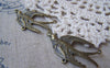 Accessories - 10 Pcs Of Antique Bronze Swallow Bird Dove Charms Two Loops 20x39mm A4726