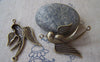 Accessories - 10 Pcs Of Antique Bronze Swallow Bird Dove Charms Two Loops 26x44mm A3724