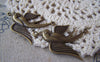 Accessories - 10 Pcs Of Antique Bronze Swallow Bird Dove Charms Two Loops 26x44mm A3724