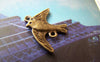 Accessories - 10 Pcs Of Antique Bronze Swallow Bird Dove Connectors Charms 16x21mm A260