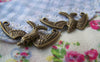Accessories - 10 Pcs Of Antique Bronze Swallow Bird Dove Connectors Charms 19x33mm A240