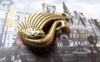 Accessories - 10 Pcs Of Antique Bronze Swan Charms Pendants Double Sided 15x23mm A615
