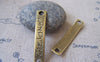 Accessories - 10 Pcs Of Antique Bronze Symbol Sign Curved Bar Bracelet Connector Charms 8x45mm A4168