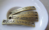 Accessories - 10 Pcs Of Antique Bronze Symbol Sign Curved Bar Bracelet Connector Charms 8x45mm A4168