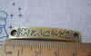 Accessories - 10 Pcs Of Antique Bronze Symbol Sign Curved Bar Bracelet Connector Charms 8x45mm A4168