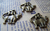 Accessories - 10 Pcs Of Antique Bronze Taurus Bull Constellation Charms 22x22mm A2863
