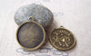 Accessories - 10 Pcs Of Antique Bronze Taurus Bull Constellation Round Base Setting Match 25mm Cab A3107