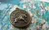 Accessories - 10 Pcs Of Antique Bronze Taurus Bull Constellation Round Charms Pendants 18mm A1928