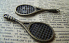 Accessories - 10 Pcs Of Antique Bronze Tennis Rackets Charms19x48mm A1002