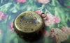 Accessories - 10 Pcs Of Antique Bronze Textured Drink Bottle Cap Charms 16x21mm A4742