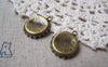 Accessories - 10 Pcs Of Antique Bronze Textured Drink Bottle Cap Charms 16x21mm A4742