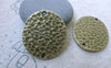 Accessories - 10 Pcs Of Antique Bronze Textured Flat Oval Connectors  28x31mm A7603