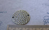 Accessories - 10 Pcs Of Antique Bronze Textured Flat Oval Connectors  28x31mm A7603