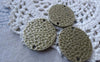 Accessories - 10 Pcs Of Antique Bronze Textured Flat Oval Connectors  28x31mm A7603