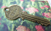 Keys & Locks - 10 pcs Antique Bronze 1964 Key Charms Pendants A190