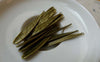 Accessories - 10 Pcs Of Antique Bronze Textured Long Leaf Charms Pendants 6x42mm A5623