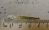 Accessories - 10 Pcs Of Antique Bronze Textured Long Leaf Charms Pendants 6x42mm A5623