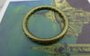 Accessories - 10 Pcs Of Antique Bronze Textured Round Circle Rings 30mm A5935